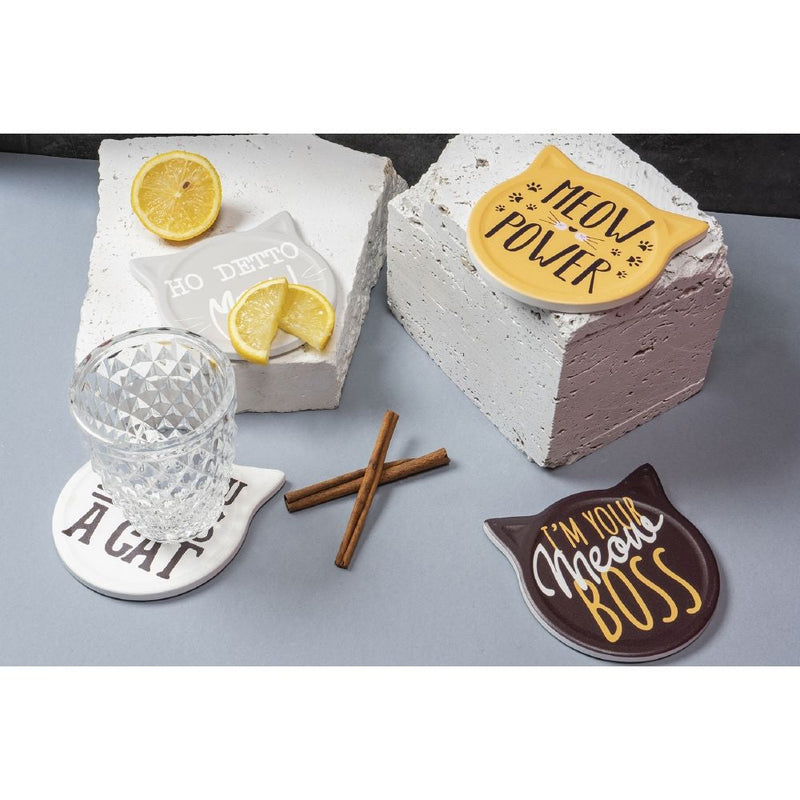 Set 3 Sottobicchieri 10x10x1 cm  in Ceramica VdE Tivoli 1996 Cat