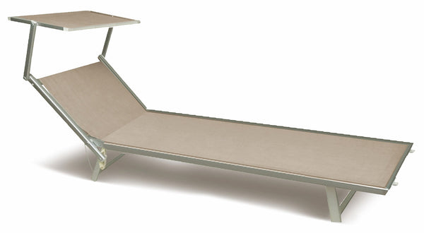 Bain de soleil de jardin en aluminium beige Soriani Riccione acquista