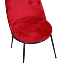 Sedia Kiev 49x56xh44/85 cm in Tessuto Velluto Rosso/Nero