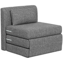 Poltrona Letto Singolo da Terra Salvaspazio 80x75x74 cm in Tessuto Grigio 