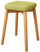 Tabouret en Tissu et Bois de Pin 33x33x46 cm Fumer Alison Vert