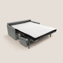 Divano Letto 3 Posti 189x96x96 cm Evans in Tessuto Grigio