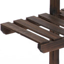 Scaffale Portavasi 4 Livelli 123,5x33x80 cm in Legno Carbonizzato