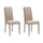 Set 2 Sedie 59x46xH99 cm in Similpelle Anita Beige