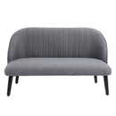 Divano 2 Posti 114x57x70 cm in Tessuto Grigio