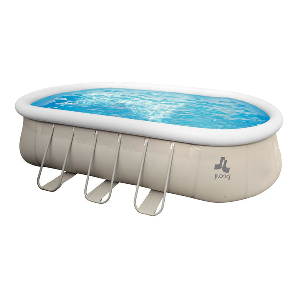 Piscine Hors Sol Ovale 732x360x122cm Jilong Gris sconto