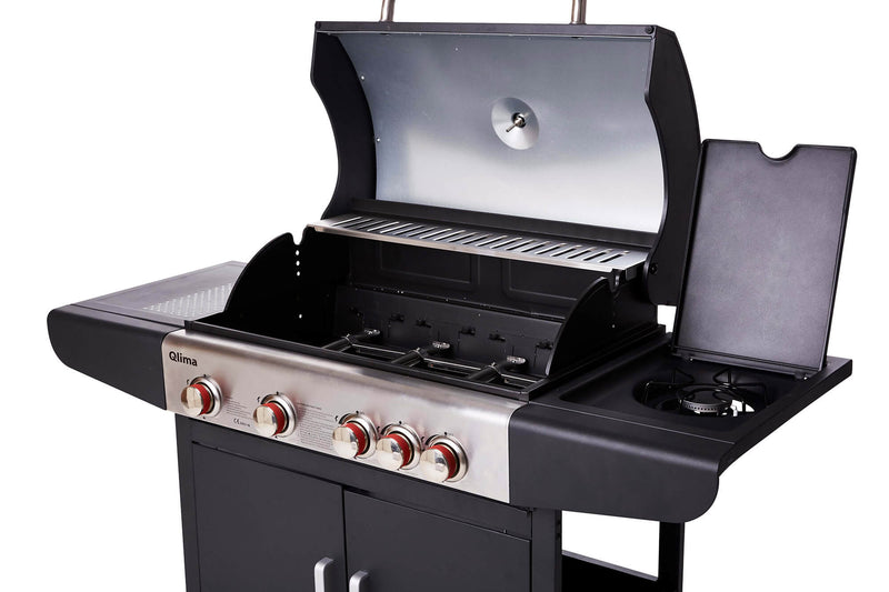 Barbecue a Gas GPL 4 Fuochi Qlima OKG104 Nero
