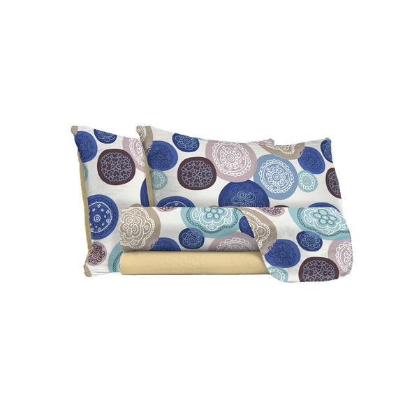 Ensemble de draps avec impression dessus et dessous et taies d'oreiller Murrine de différentes tailles prezzo