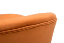 Poltrona Sopy Ruggine 67x71x70 cm Legno Ferro Spugna e Velluto Ruggine e Oro