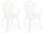 Lot de 2 chaises de jardin 57,5x58x87,5h cm avec accoudoirs Victoria Blanc