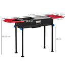 Barbecue a Carbone Carbonella 120x31x60-70 cm con Griglia e Teglia Nero