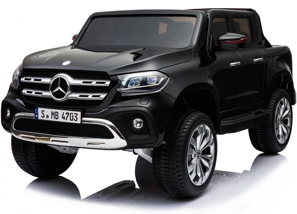 Voiture Électrique Porteuse pour Enfants 2 Places 12V Mp4 avec Permis Mercedes Classe X Pick-up Noir prezzo