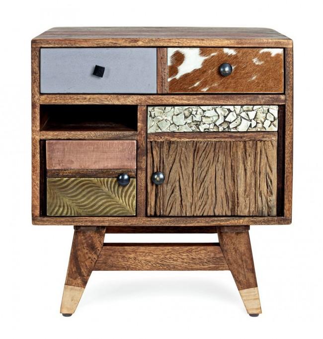 Comodino Dhaval 50x40x55 cm in Legno