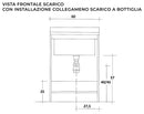 Mobile Lavatoio 60x50x85cm 2 Ante Asse in Termoplastico Montegrappa Marella Bianco