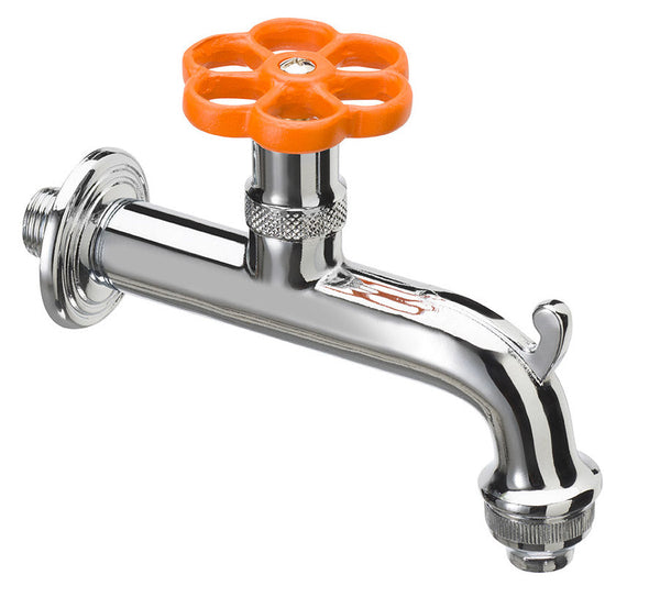 Robinet pour Fontaine de Jardin en Laiton Chromé avec Anneau Belfer RUB/018 Orange acquista
