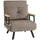 Fauteuil lit convertible simple 63x73x81 cm en tissu effet velours gris