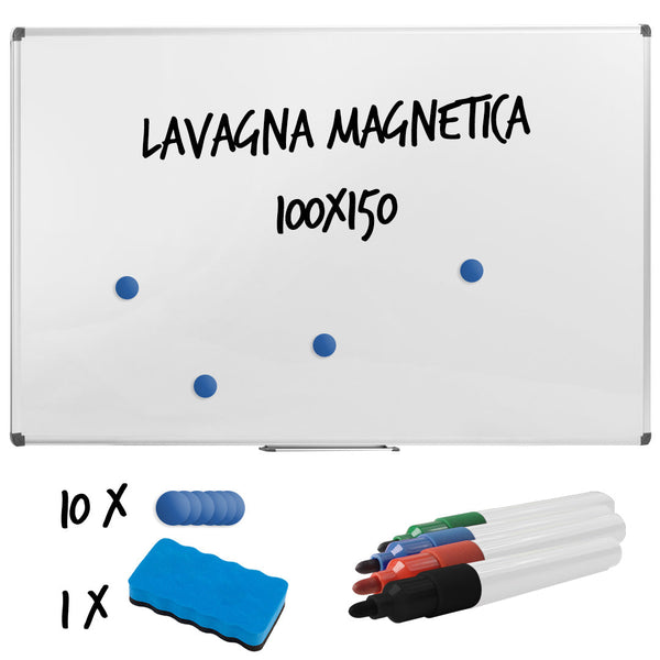 Lavagna per Ufficio Magnetica 150x100 cm in Alluminio Silver acquista