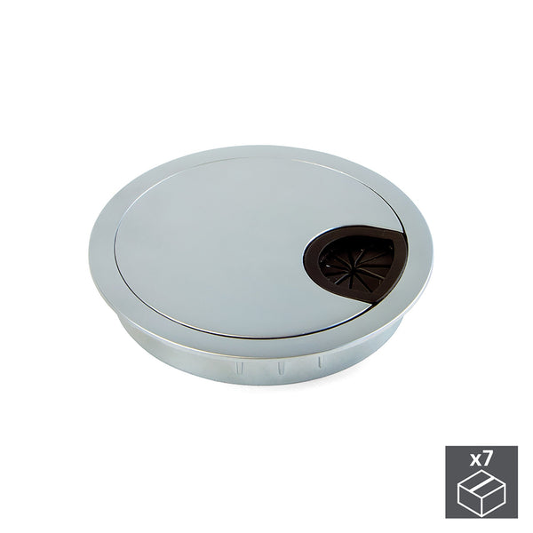 online Emuca Circulaire 80 mm Passe-câbles Encastré Zamak Chromé 7 Pièces