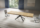 Tavolo Allungabile 200-304x90x77 cm Niket Quercia Natura Gambe Antracite