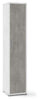 Armoire 1 porte 39x182x41 cm Blanc Oxyde/Ciment