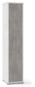 Armoire 1 porte 39x182x41 cm Blanc Oxyde/Ciment