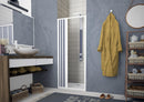 Porta Doccia 1 Anta a Soffietto in PVC H185 cm Dorini Bianco Varie Misure