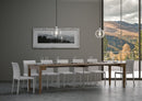 Consolle Allungabile 90-308x48x77 cm in Nobilitato Marrone