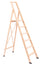 Echelle bois pliante 6 marches H130 cm Naturel