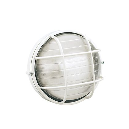 online Petit Plafonnier Rond avec Cage Blanche pour Extérieur Ligne Industrielle Sovil