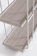 Libreria 4 Ripiani 120x32x164 cm Laurel in Acciaio