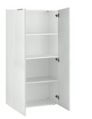 Armadio Libreria Doppia Anta 70x35x140 cm Dalia Bianco Lucido  