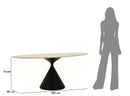 Tavolo da Pranzo Space 180x90x73 cm in MDF e Ferro Crema e Nero      