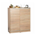 Scarpiera sonoma 108x65x15 cm con ante scorrevoli e 5 scaffali