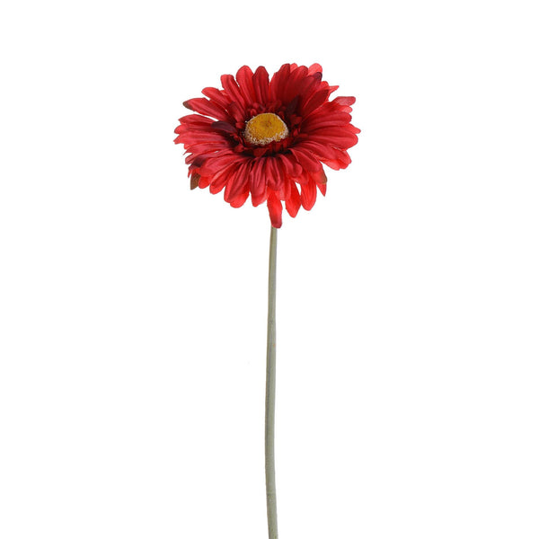 acquista Lot de 12 fleurs de gerbera artificielles hauteur 53 cm rouge
