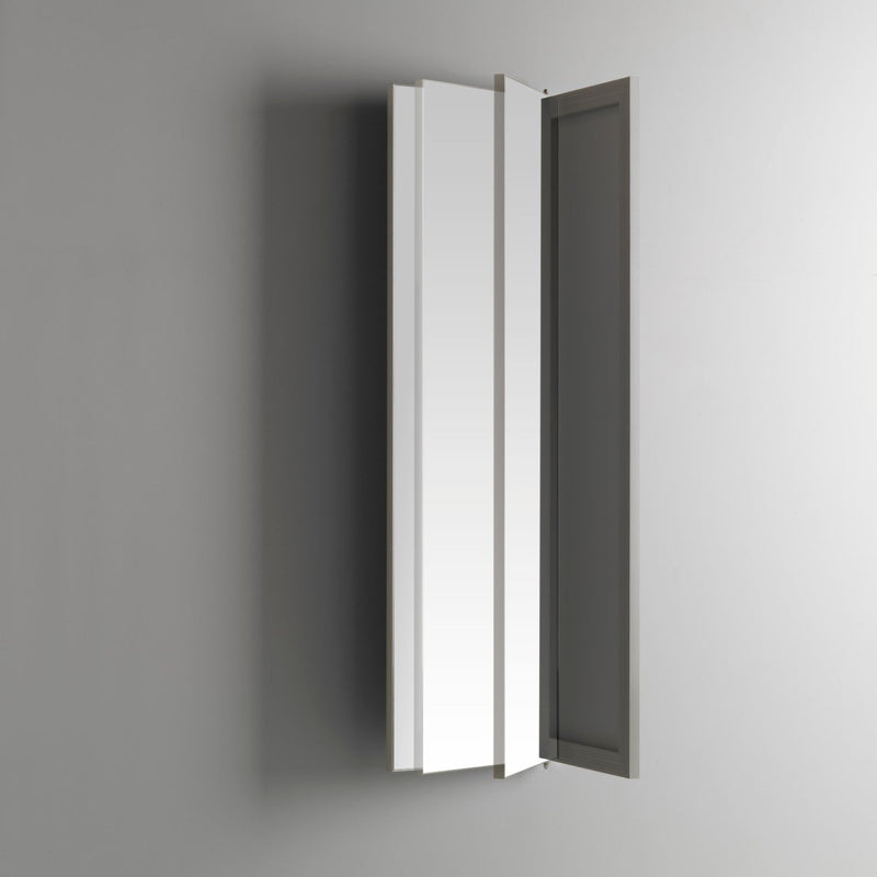 Mobile Bagno Sospeso 135 cm Lavabo e Specchio TFT Mactan Destra Bianco Noce e Grigio