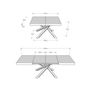 Tavolo Allungabile 120-224x90x77 cm Volantis Noce   