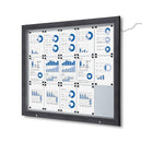 Bacheca da Esterno con Apertura a Ribalta 124,5x106,7x4,7 cm in Alluminio con Led Grigio Antracite
