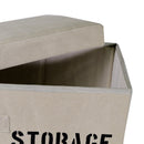 Set 3 Scatole in tessuto crema storage rettangolare 