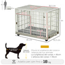 Gabbia per Cani 81x55,5x62,5 cm in ABS e PP Beige