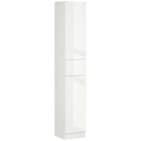 Colonna Bagno 1 Cassetto 2 Armadietti 30x28x170 cm in Legno truciolare e MDF Bianco Lucido