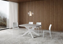Tavolo Allungabile 130/390x90 cm Volantis Cashmere Gambe Bianche      