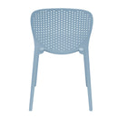 Set 4 Sedie da Giardino 56x47,5x79,5 cm Lolly Azzurre