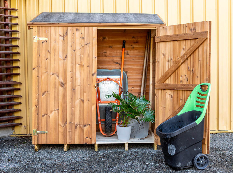 Casetta Box da Giardino 1,63x0,66 m con Pavimento in Legno di Abete 19mm Theora