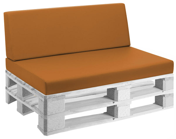 prezzo Coussins pour Palettes 120x80 cm Assise et Dossier en Simili Cuir Mariotti Reforma Orange