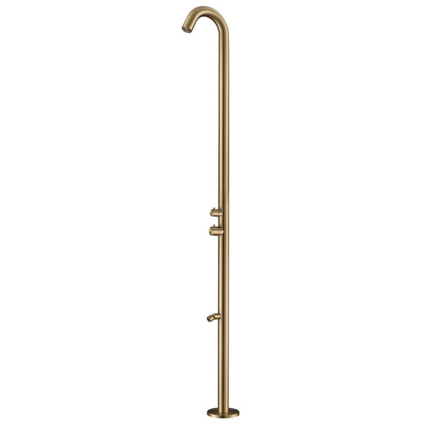 Douche de jardin 228,9x18x25 cm avec pommeau de douche Sined Quartu Gold et lave-pieds sconto