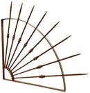 Barriera Antintrusione con Punte in Acciaio per Poggiolo Balcone o Terrazzo Marrone