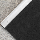Rampa per Sedia a Rotelle Pieghevole con Guide Laterali 61x72 cm in Lega di Alluminio Argento e Nero