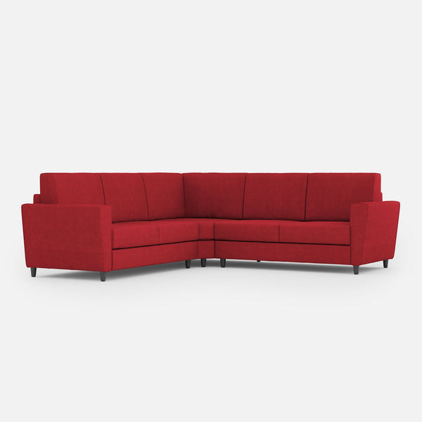 acquista Canapé d'angle Yasel 5 places 228x228x85 cm en tissu rouge