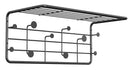 Appendiabiti da Parete 51,4x24x21 cm in Metallo Motti Nero