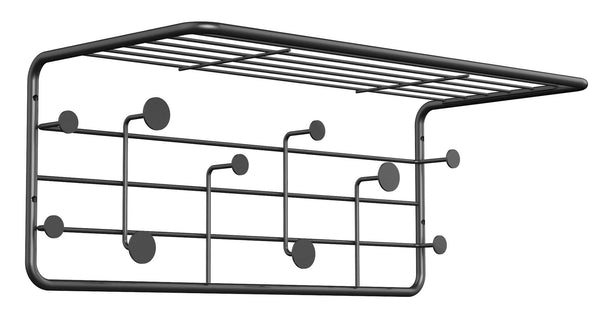 Portemanteau mural en métal noir Motti 51,4x24x21 cm acquista